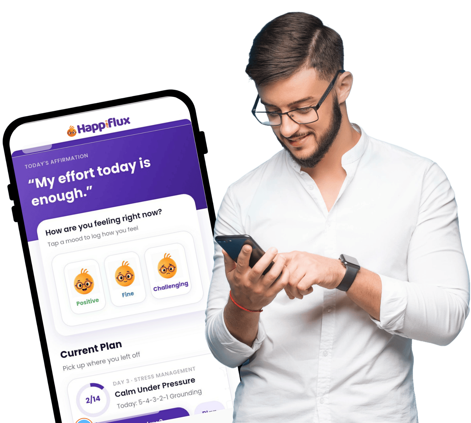 HappiFlux wellness app